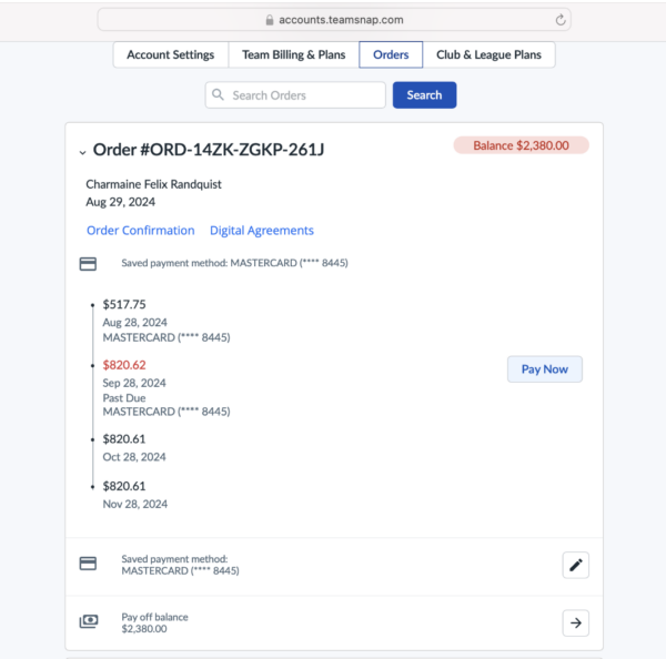 TeamSnap Payment Image3